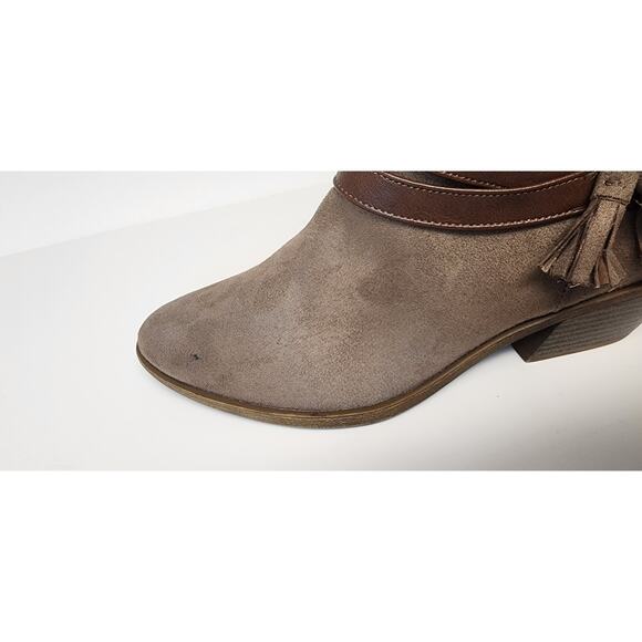 LifeStride Women's Paloma Ankle Bootie Brown Side Zip Block Heel Boots Size 7.5M - Picture 5 of 15